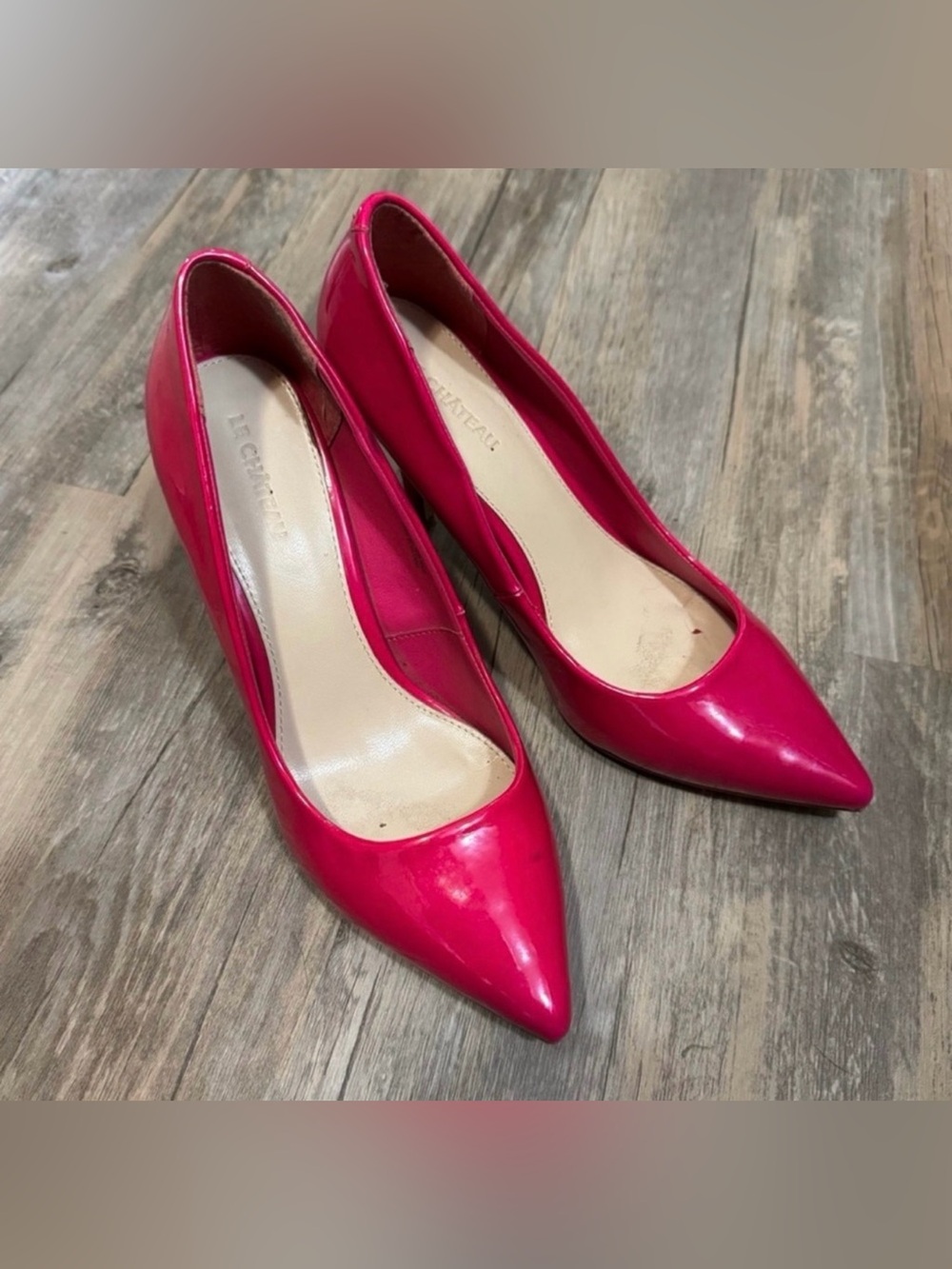 Le Chateau pointed toe pink stiletto pumps size 8